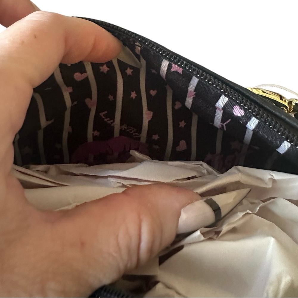 NWT Betsey Johnson Halloween Cute Vampire Black and Pink Mini Bag - Picture 5 of 11